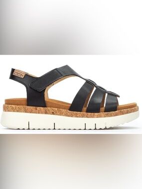 Pikolinos Wedge Leather Sandal Sz 39 / 8